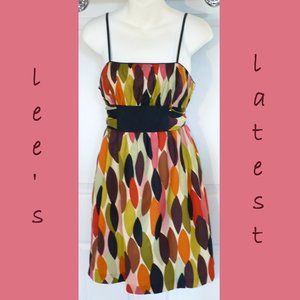 ITW by Claude Brown Dress 100% Cotton Empire Waist